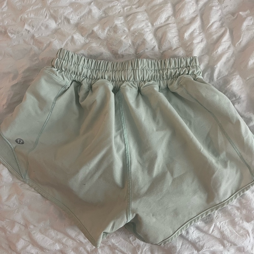 Mint green lululemon shorts